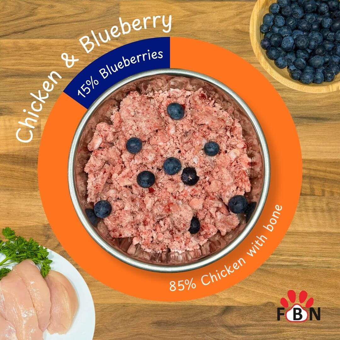 Chicken & Blueberry Raw 1kg - Box of 12 - Image 2