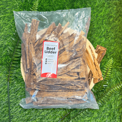 Natural dog treats made from beef udder