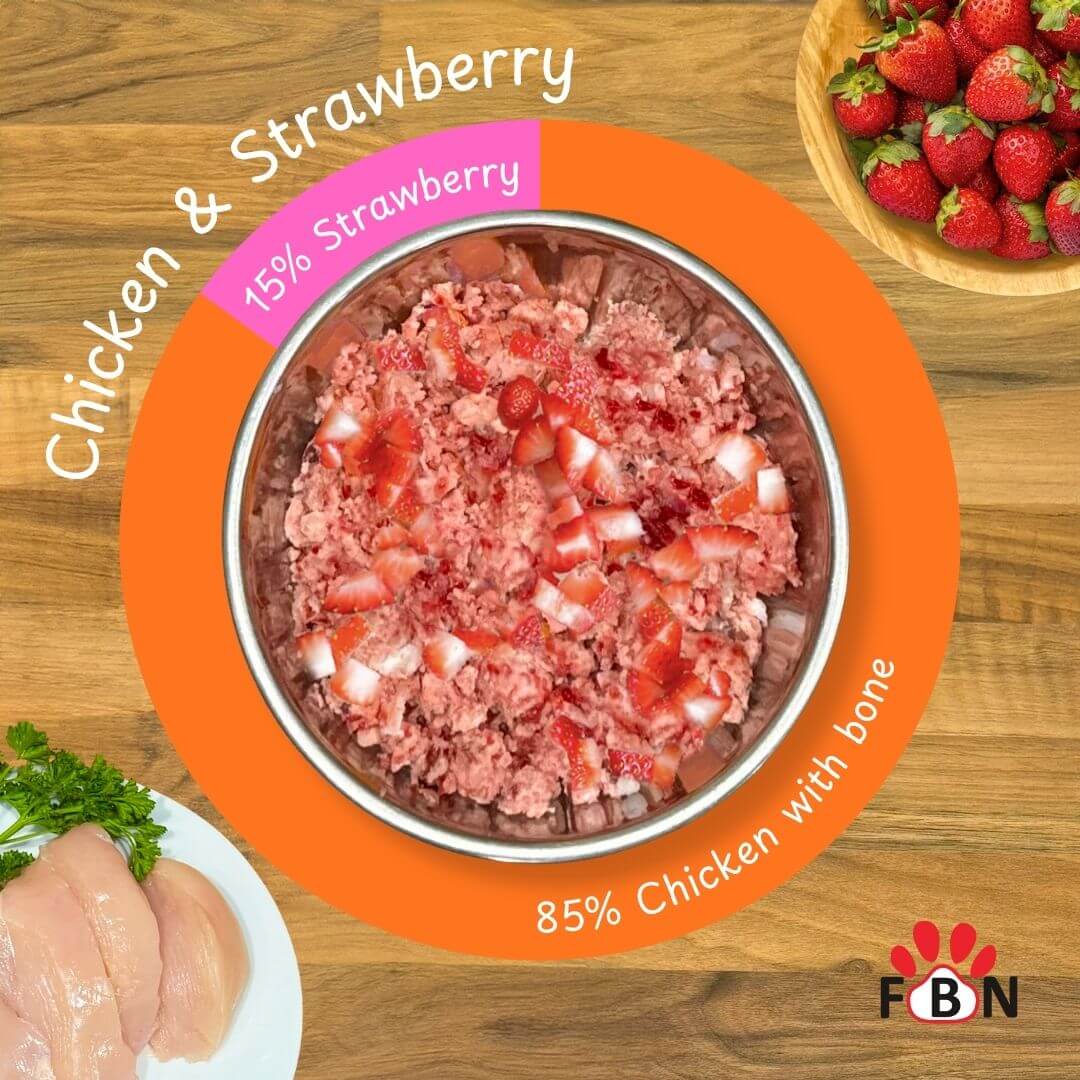 Chicken & Strawberry Raw 1kg - Box of 12 - Image 2