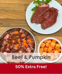 Beef & Pumpkin Raw 1kg - 2x Boxes of 12