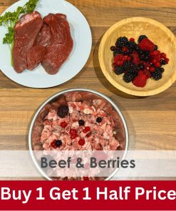 Beef & Berries (Boneless) Raw 1kg Bag - 2x Boxes of 12