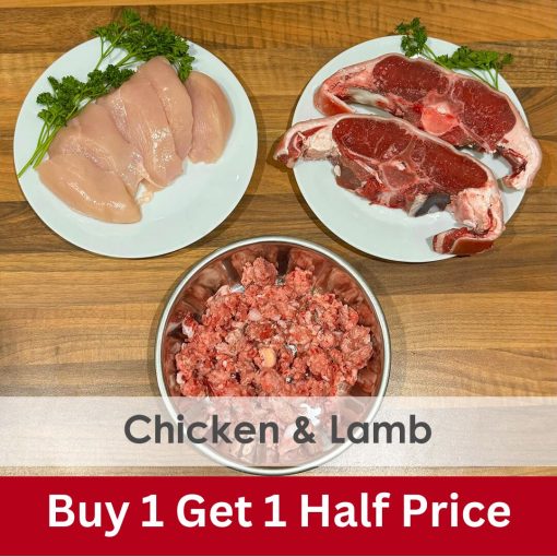 Chicken & Lamb Raw 1kg - 2x Boxes of 12