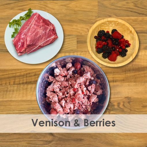 Venison & Berries (Boneless) Raw 1kg Bag - Box of 12