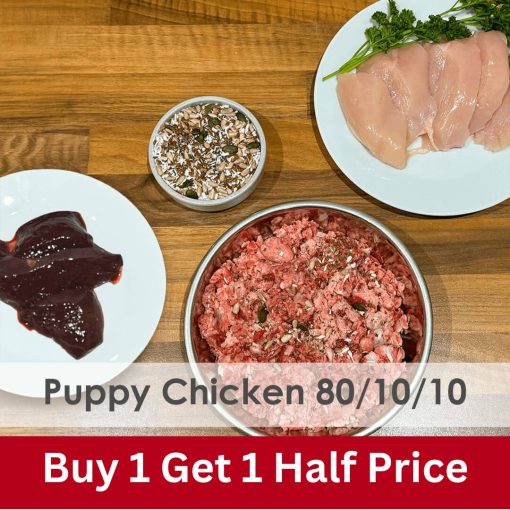 Puppy Chicken 80/10/10 Raw 1kg - 2x Boxes of 12