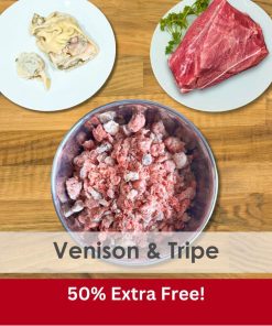 Venison & Tripe Raw 1kg - 2x Boxes of 12