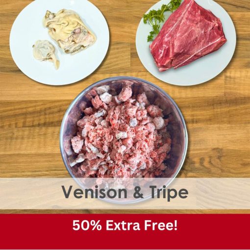 Venison & Tripe Raw 1kg - 2x Boxes of 12
